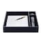 Dacasso Classic Black Leather Conference Room Organizer Tray AG-1040 - alternate 1